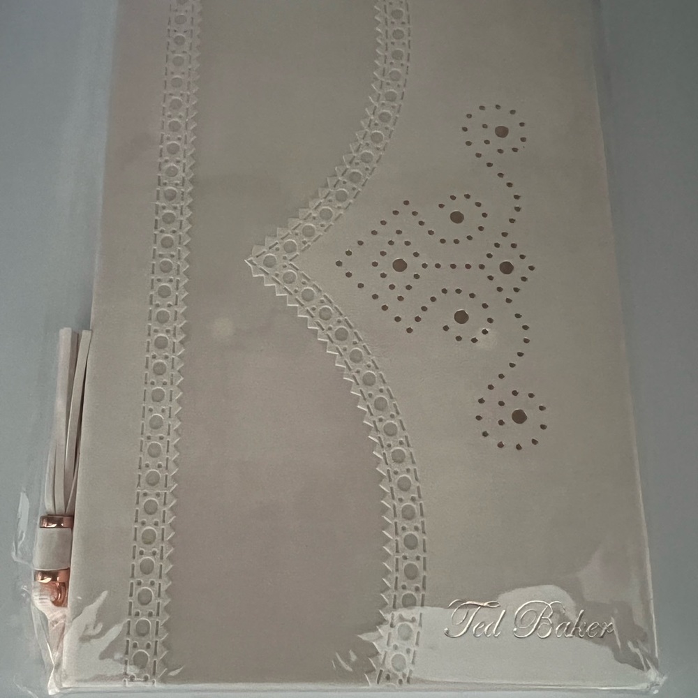 New Ted Baker Brogues Lined Notebook Pink